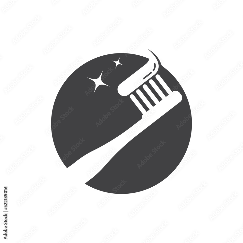 Tooth brush paste logo icon vector template Tooth brush paste logo icon vector template