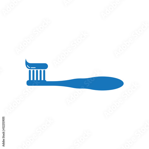 Tooth brush paste logo icon vector template