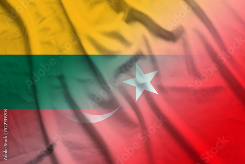 Lithuania and Turkey national flag transborder negotiation TUR LTU