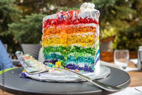 Messy rainbow cake