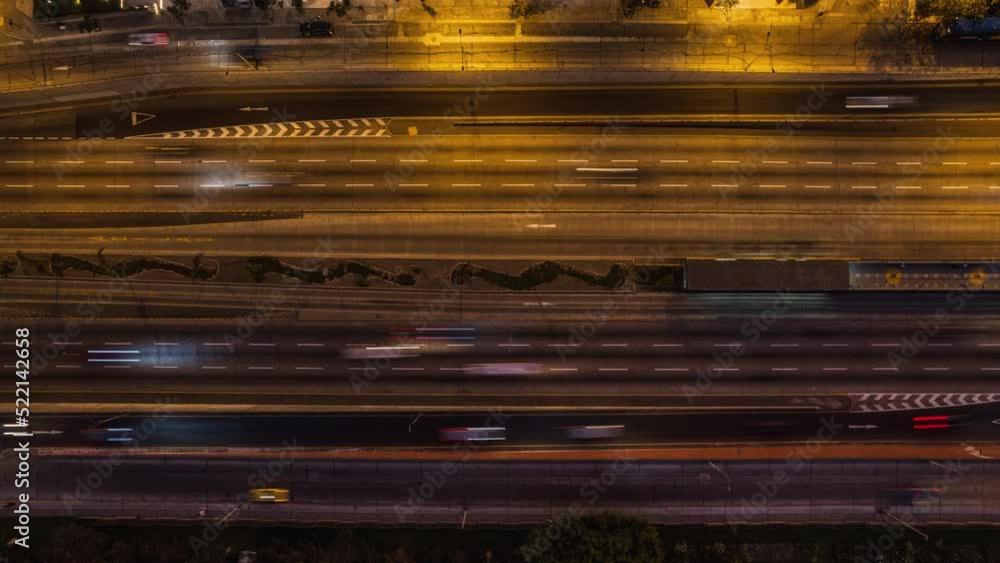 Night highway, at the height of the district of Miraflores in the city of Lima. Hyperlapse. Night highway, at the height of the district of Miraflores in the city of Lima. Hyperlapse.