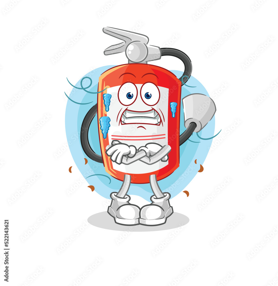 extinguisher cold illustration. character vector extinguisher cold illustration. character vector