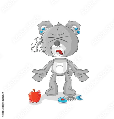 koala burp mascot. cartoon vector