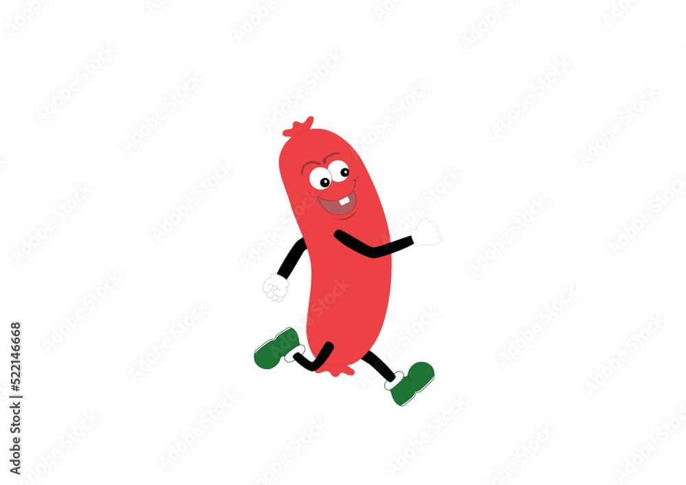 Sausage running on the track