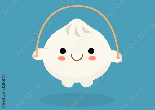 A dumpling with a skipping rope