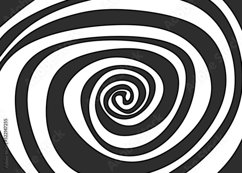 Abstract black and white background with swirl line pattern