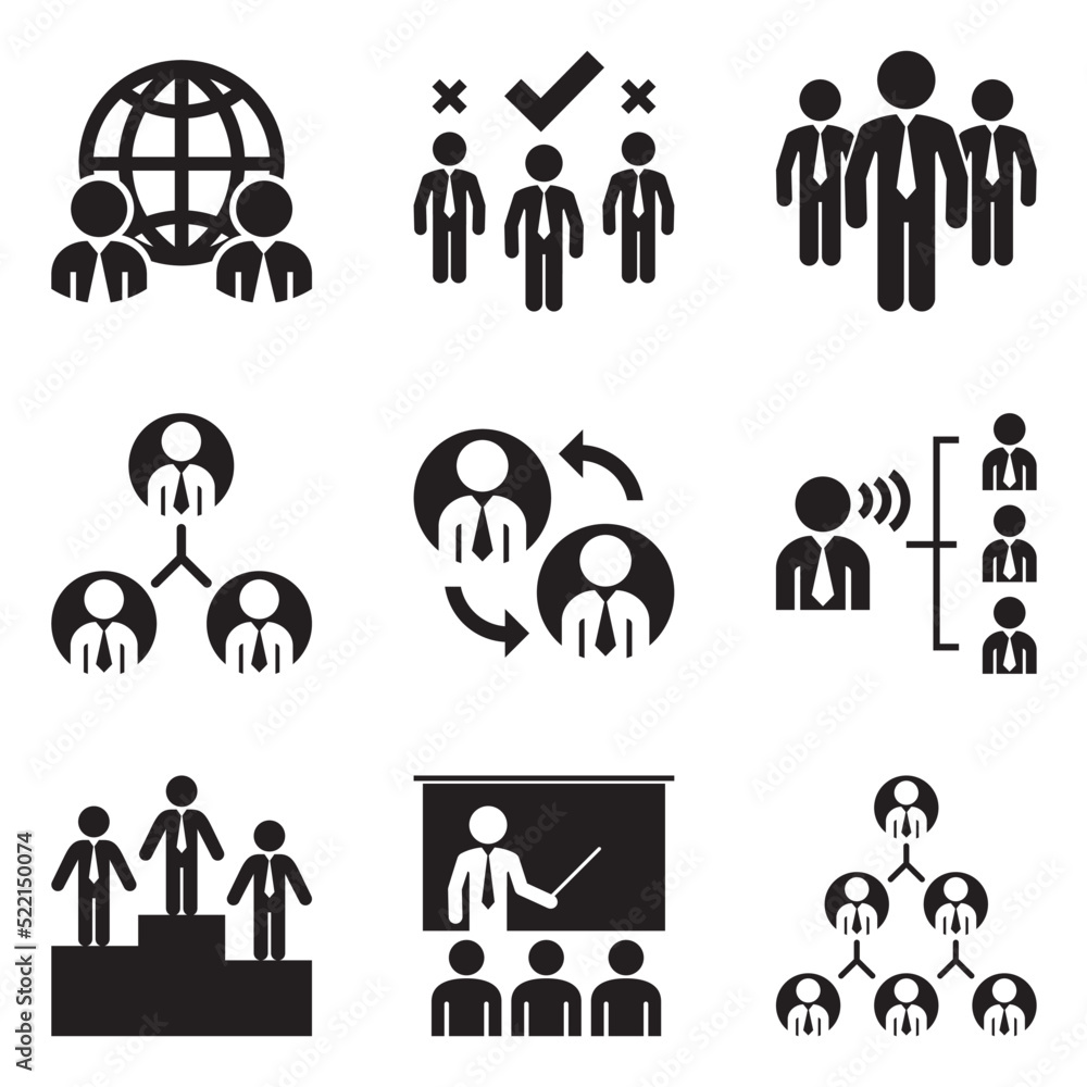 Businessman Career Icon Set Businessman Career Icon Set