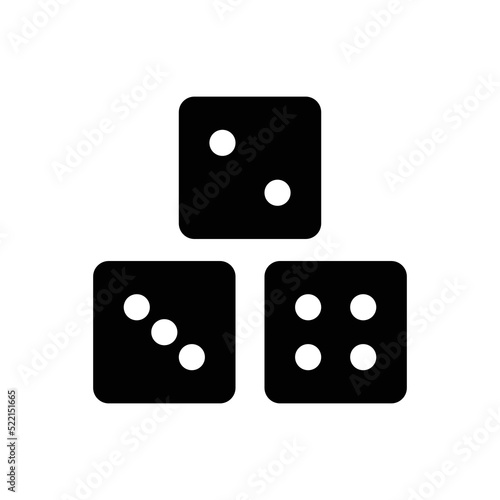 Dice icon design isolated on white background. vector illustration