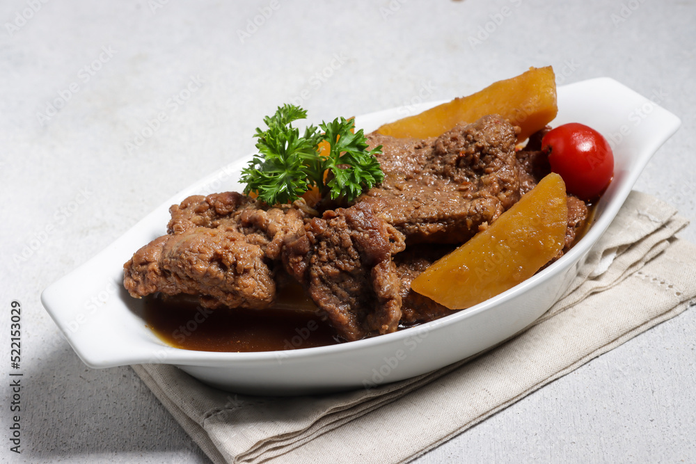 Bistik Daging, traditional beef steak from Central Java, Indonesia. 