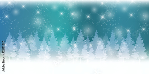 雪　クリスマス　モミの木　背景	