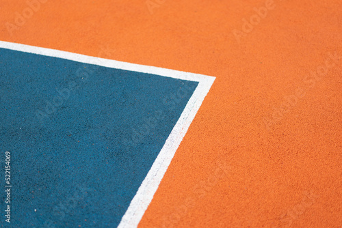 Colored rubber coating for sports fields. photo