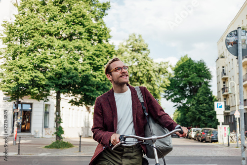 Man on Bicycle  photo