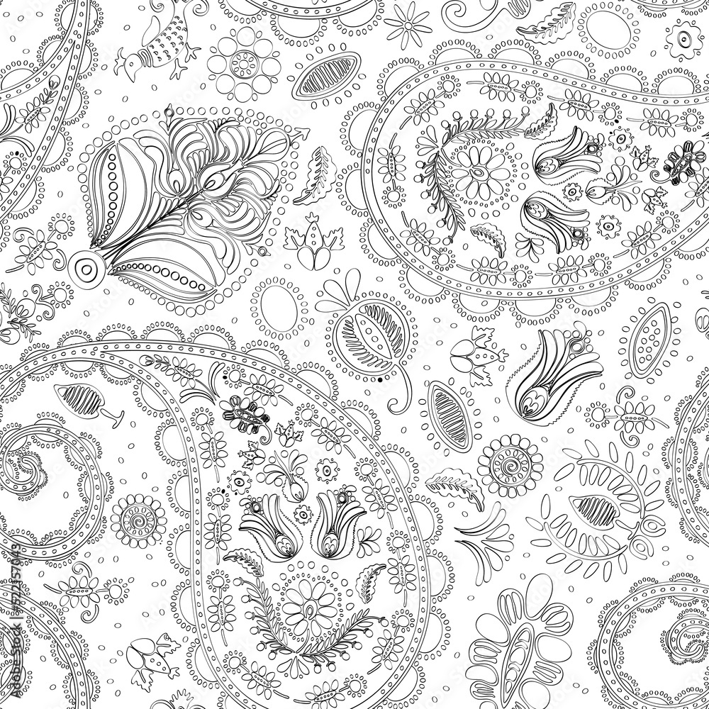 Doodle paisley pattern 2 Doodle paisley pattern 2