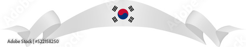 South korea flag ribbon decoration