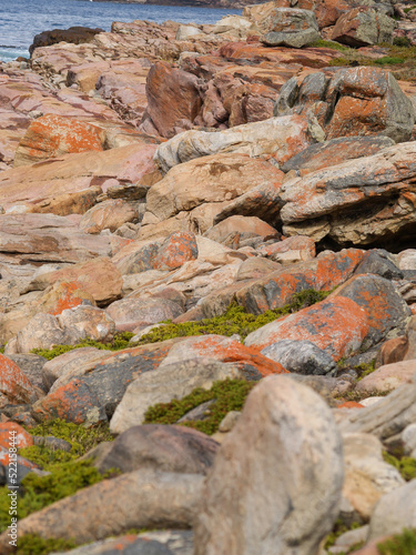 Rocks and large boulders on coastal edge