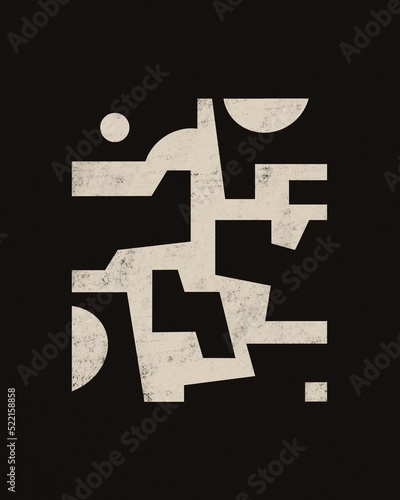 minimal illustration of geometric shapes photo