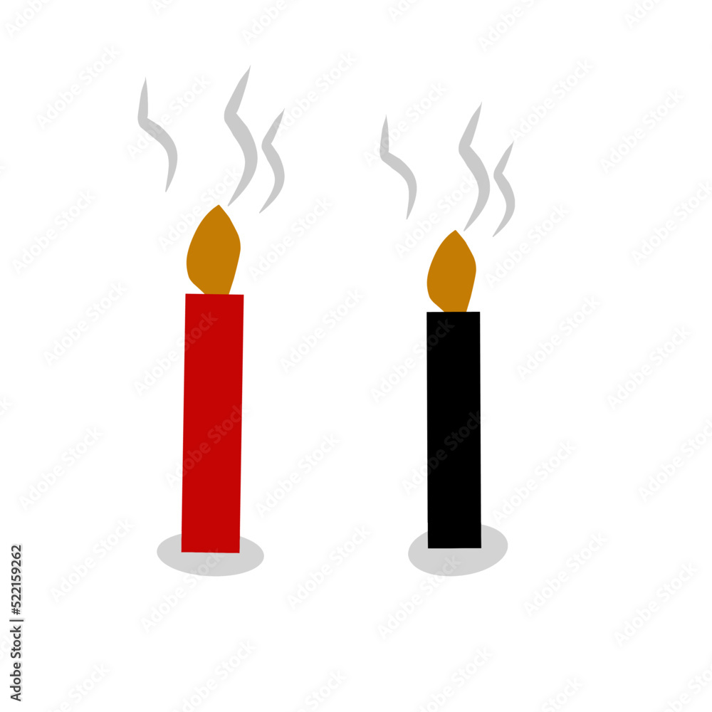 candle lighting vector illustration