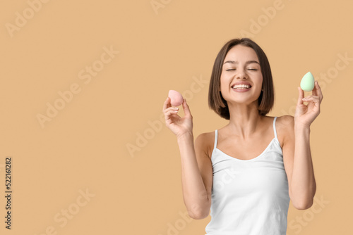 Pretty young woman with mak...