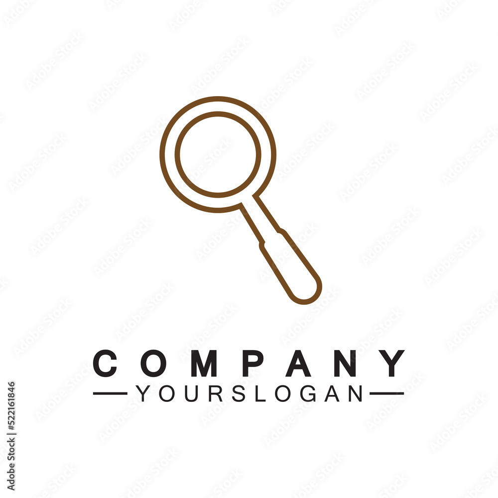 Magnifying glass line icon, outline vector sign, Search symbol, logo illustration. Magnifying glass line icon, outline vector sign, Search symbol, logo illustration.