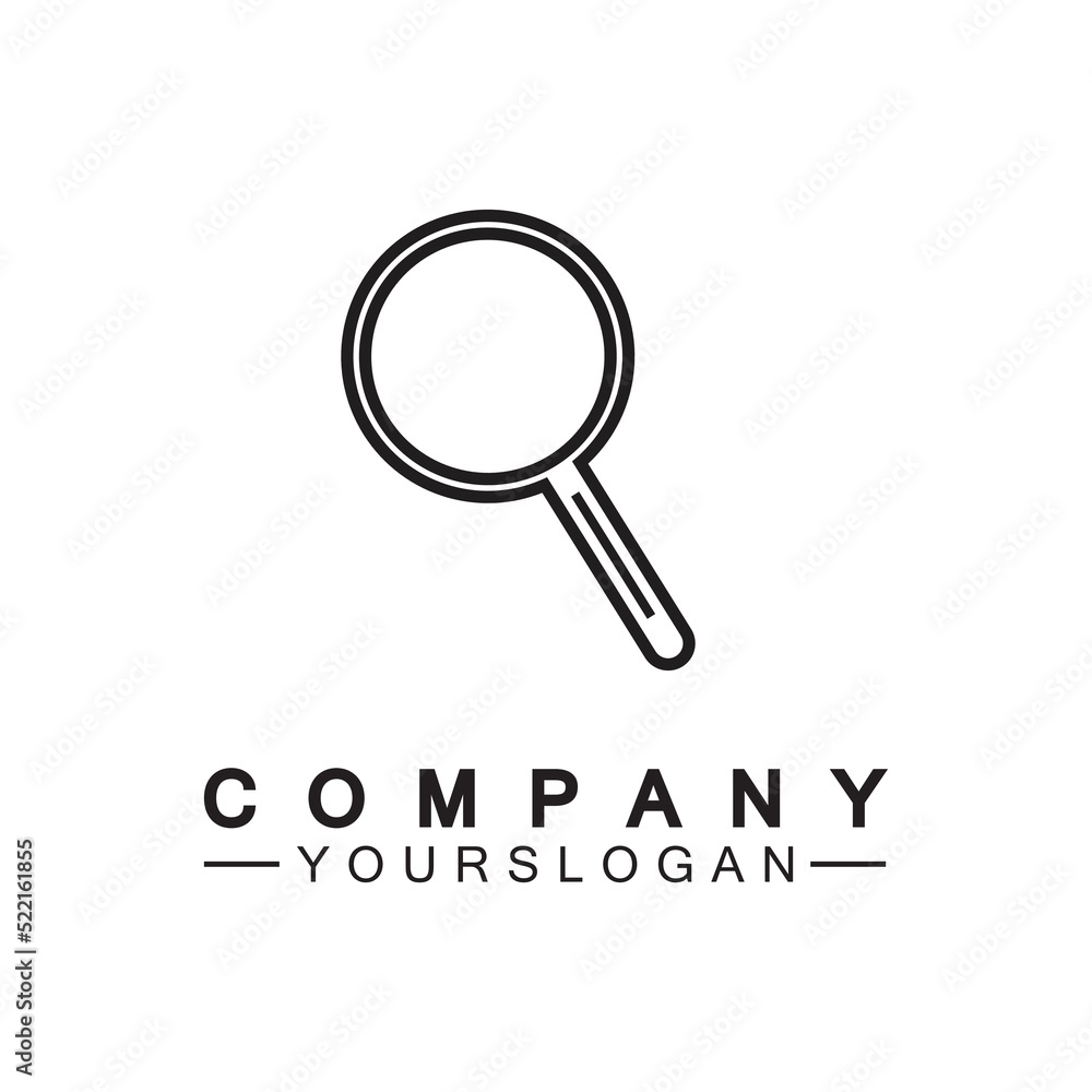 Magnifying glass line icon, outline vector sign, Search symbol, logo illustration. Magnifying glass line icon, outline vector sign, Search symbol, logo illustration.