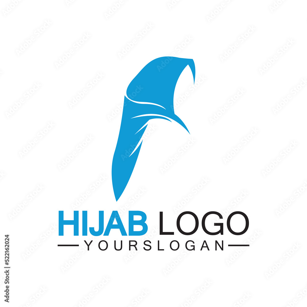 Hijab logo design vector template Hijab logo design vector template