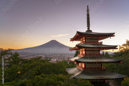 Chureito Pagoda at sunset