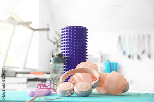 Foam roller with headphones...