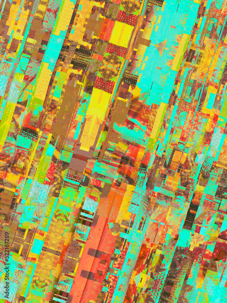 Diagonal glitchy retro colored background Diagonal glitchy retro colored background