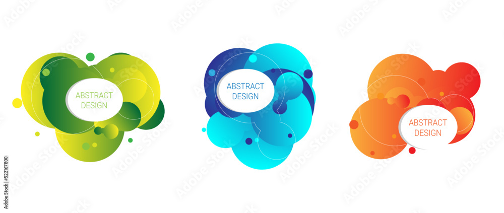 Naklejka premium vector illustration. modern organic liquid. graphic frame design for text.