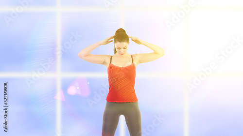 Wallpaper Mural Happy woman training Torontodigital.ca