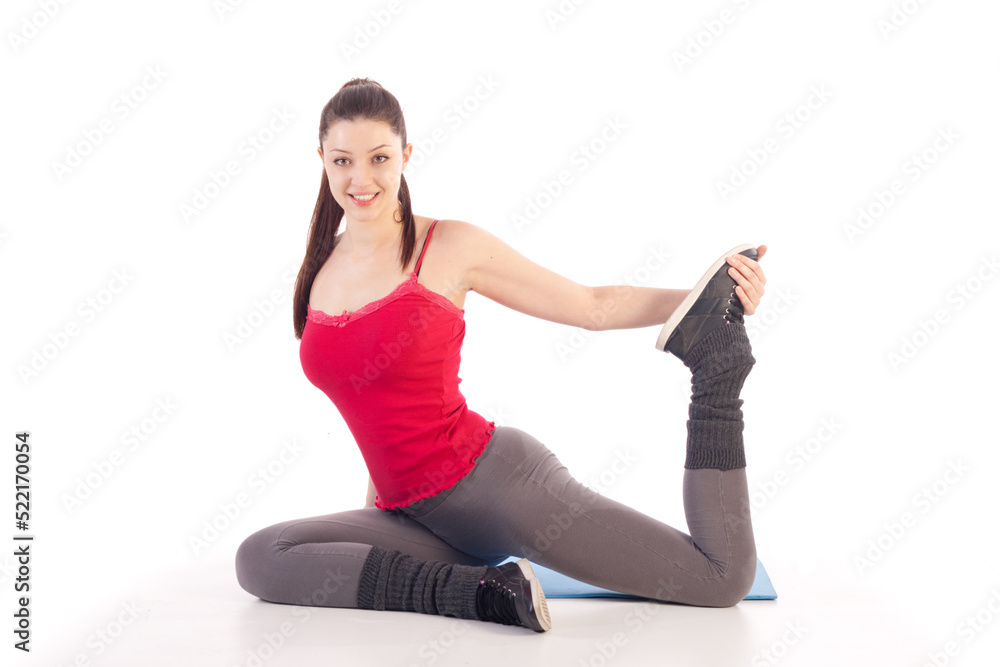 Fototapeta premium Happy woman training