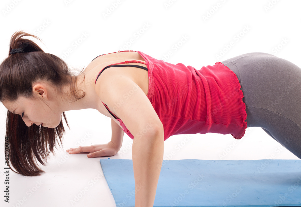 Fototapeta premium Happy woman training