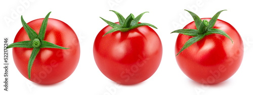 Red tomato collection. Set tomato isolated on white background. Tomato with clipping path © Maks Narodenko