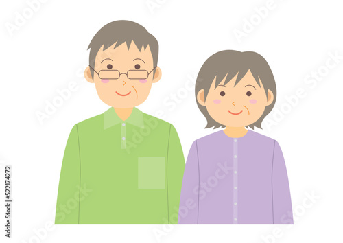 敬老の日_老夫婦_高齢者_イラスト
