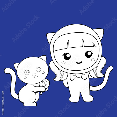 Halloween and Kids Digital Stamp