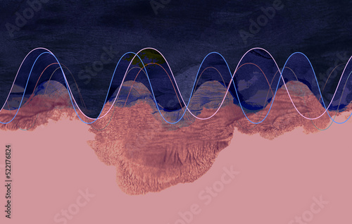 Deep Sound Waves Illustration photo