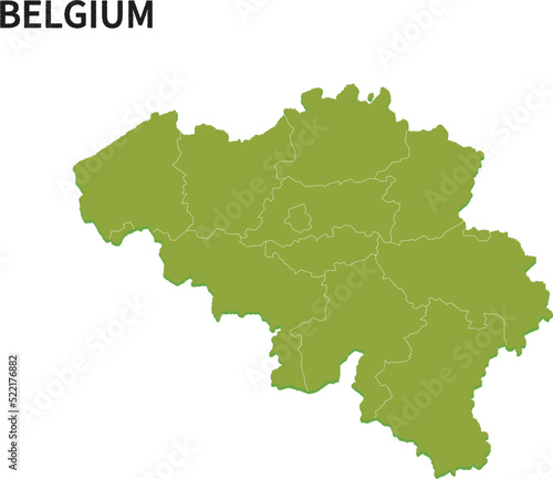 ベルギー/BELGIUMの地域区分イラスト