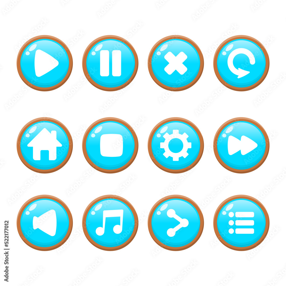 ui game button vector illustration ui game button vector illustration