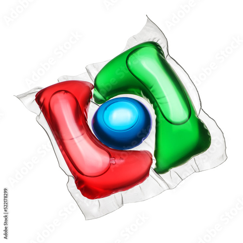 Laundry detergent pod isolated on white photo