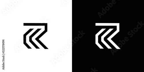 Modern and strong letter CR initials logo design