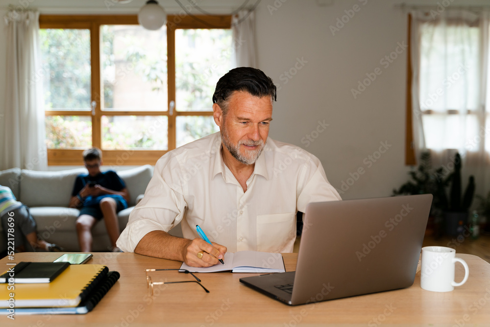 Man Working In Home Office Man Working In Home Office