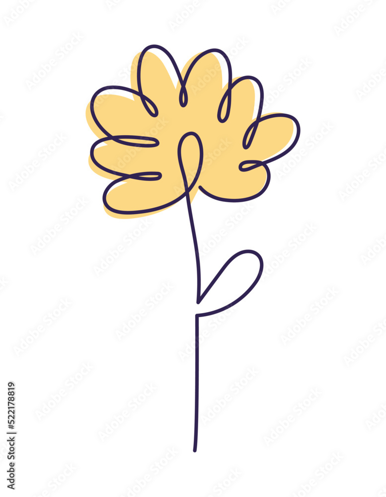 yellow one line flower yellow one line flower