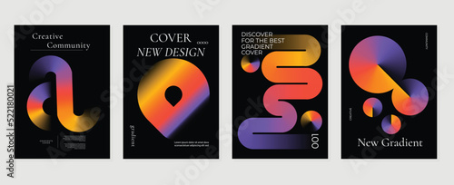 Abstract fluid gradient background vector. Minimalist style cover template with shapes, colorful and vibrant color. Modern wallpaper design perfect for social media, idol poster, photo frame.