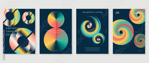 Abstract fluid gradient background vector. Minimalist style cover template with shapes, colorful and vibrant color. Modern wallpaper design perfect for social media, idol poster, photo frame.