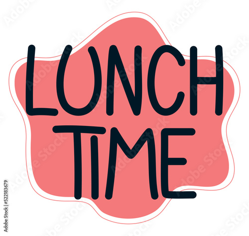 lunch time lettering