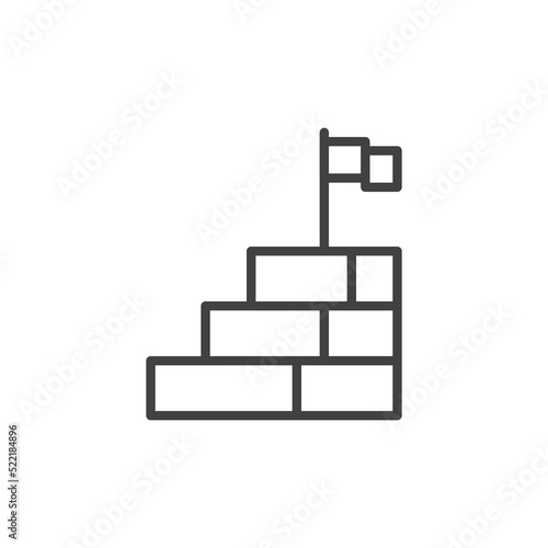 Career ladder line icon