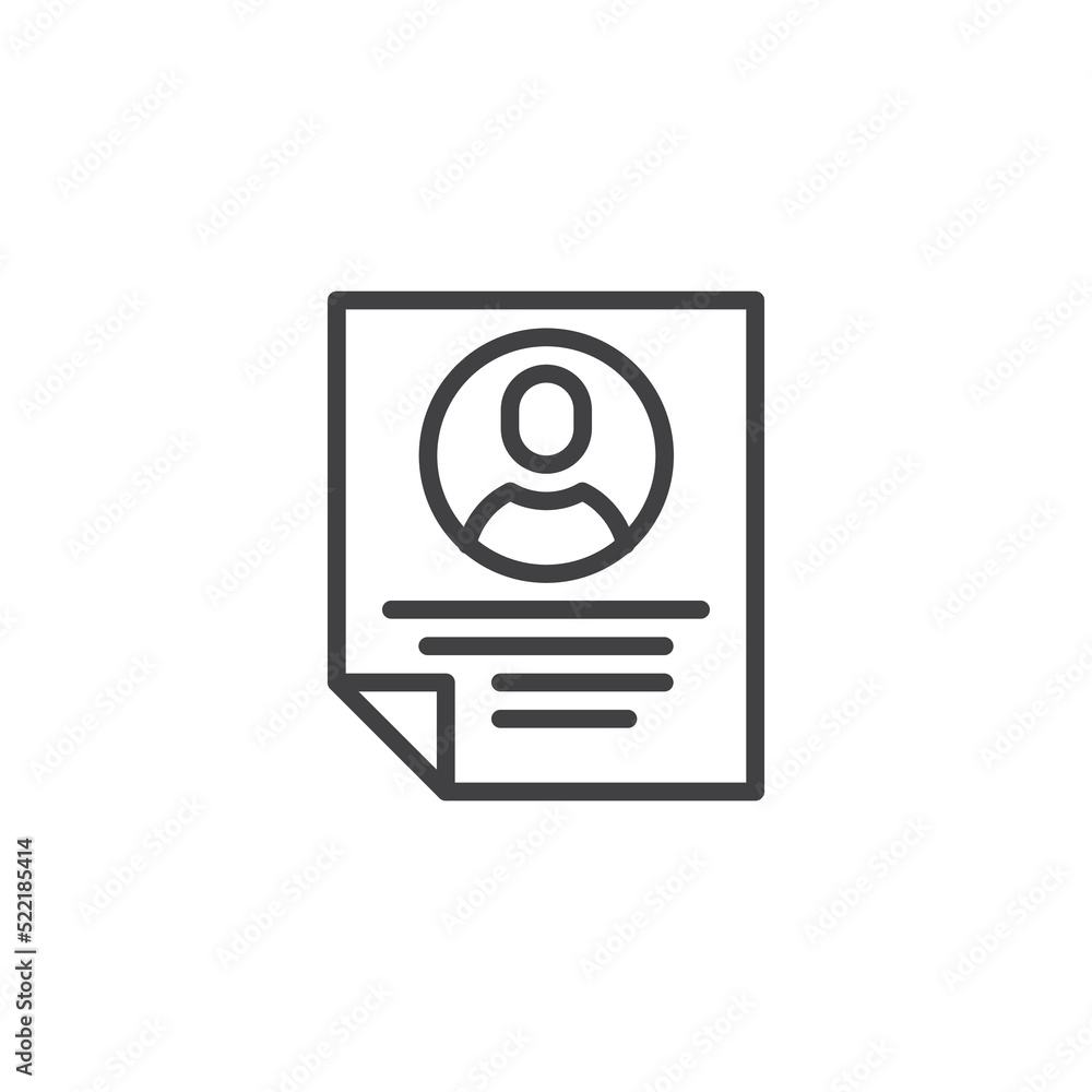 Personal info line icon Personal info line icon