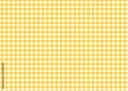 さわやかなガサ感のある黄色のギンガムチェック