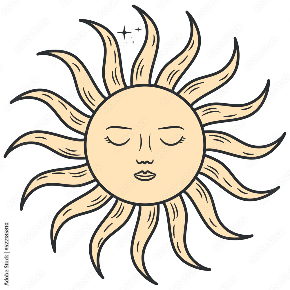 mystic sun illustration mystic sun illustration