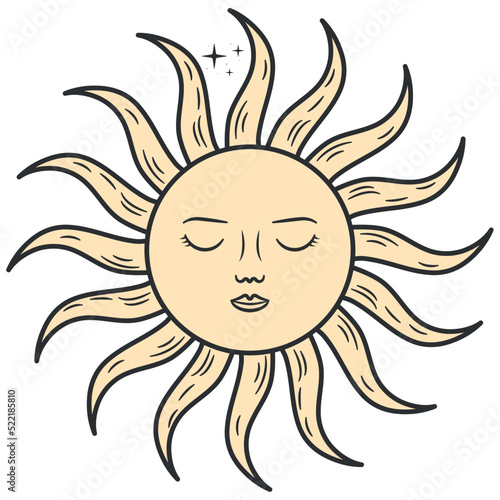 mystic sun illustration